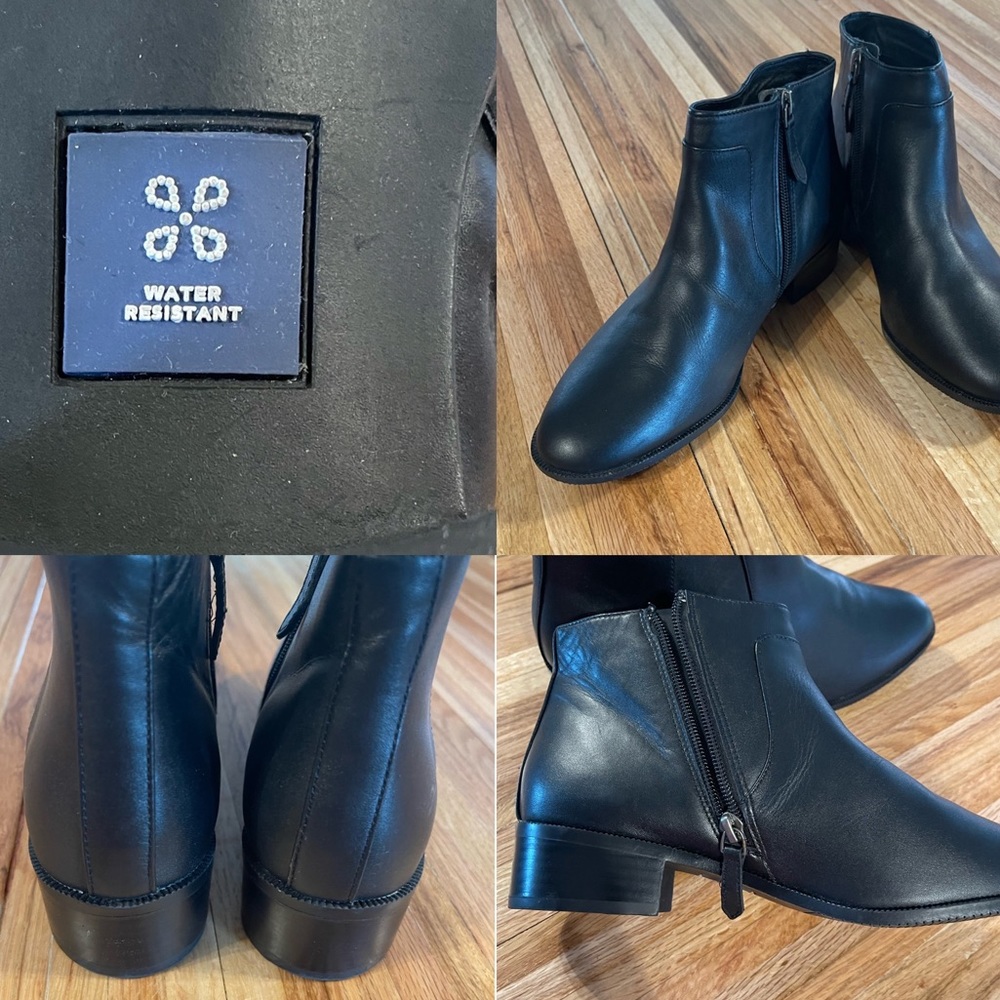 New size 8 water resistant black booties